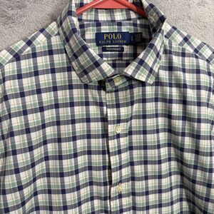 Polo Ralph Lauren Shirt Mens L Performance Button Up Button‎ Comfort Casual